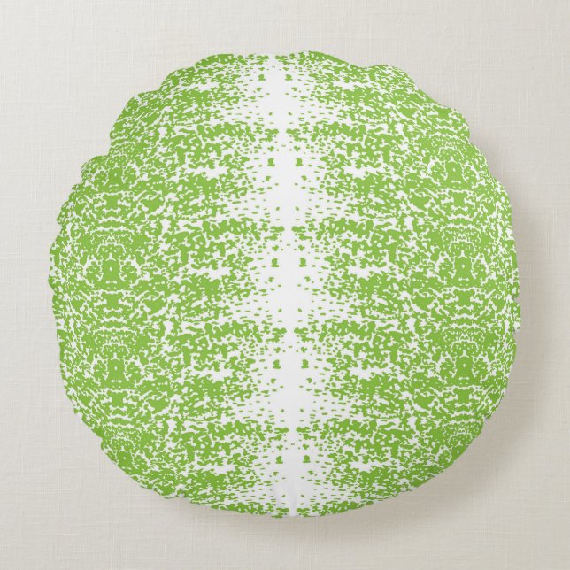 a green and white background with small dots round cushion (Front)