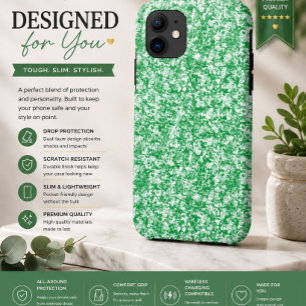 a green and white background with small white dots Case-Mate iPhone case