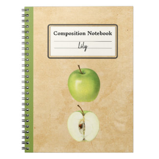 A Green Apple and a Half Personalised Composition Notebook