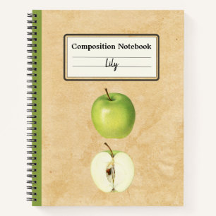 A Green Apple and a Half Personalised Composition Notebook