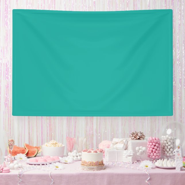 a green background with a  banner (Party)