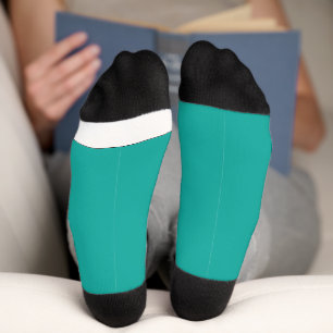 a green background with a socks