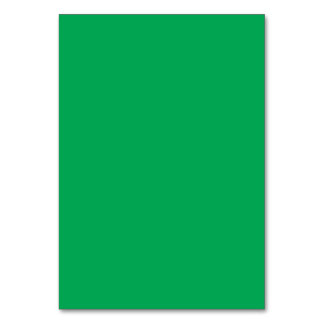 a green background with a table number