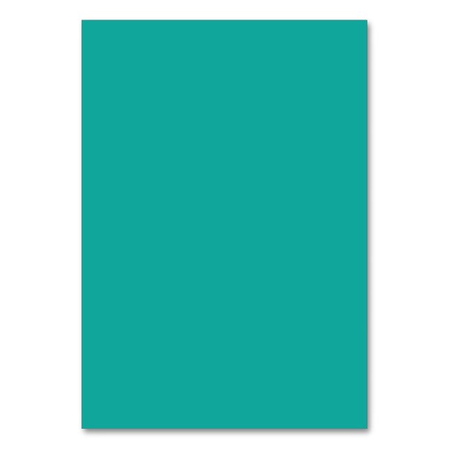 a green background with a  table number (Front)
