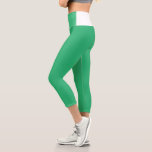a green background with a white border capri leggings<br><div class="desc">Discover the latest web design trend with a fresh colour scheme of green background and white border. Get inspired by the minimalist style and creative concept for an elegant and modern look.</div>