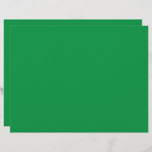 a green background with a white border custom letterhead