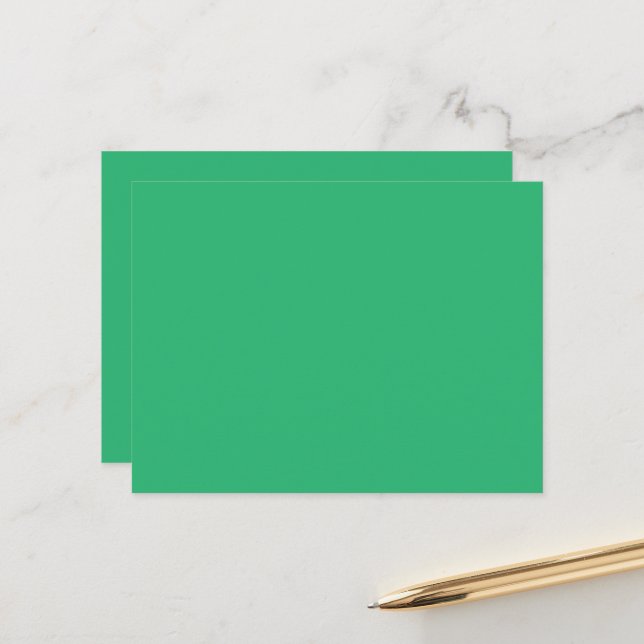 a green background with a white border postcard (Front/Back In Situ)