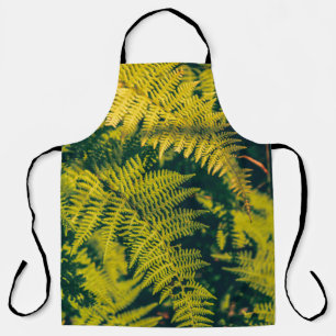 A green fern plants background with shadows. abstr apron