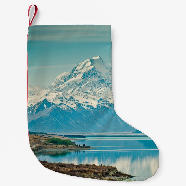 A green fern plants background with shadows. abstr small christmas stocking (Front)