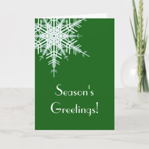 A Green Holiday Card Offset Snowflake (corp)