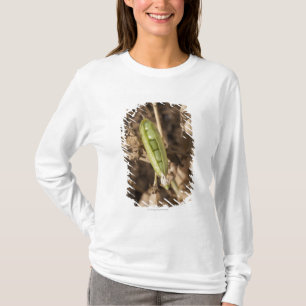 A Green Pea Pod On A Dried Pea Pod Plant T-Shirt