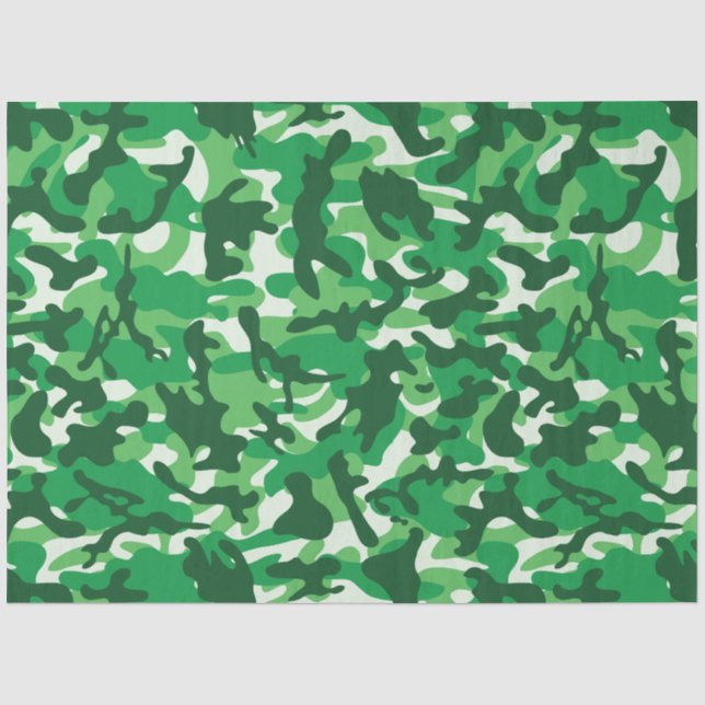 A Green Rainbow Camouflage Tissue Paper (Front)