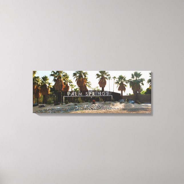 A GREETING  FROM PALM SPRINGS CANVAS PRINT (Front)