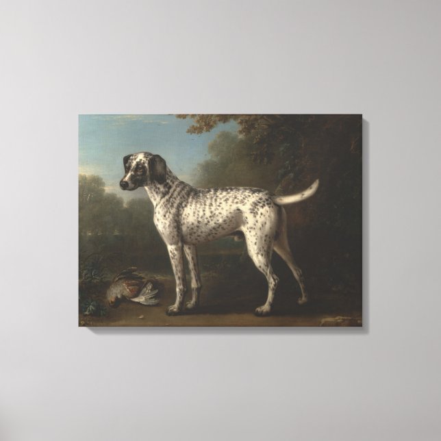 A Grey Spotted Hound by John Wootton Canvas Print (Front)