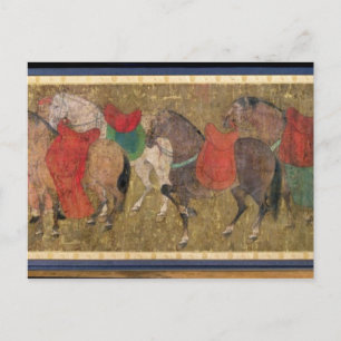 A Groom with Horses Postcard