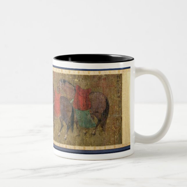 A Groom with Horses Two-Tone Coffee Mug (Right)