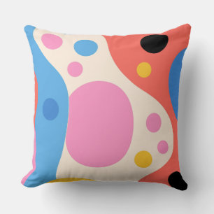 A Groovy Explosion of Color and Shape Cushion