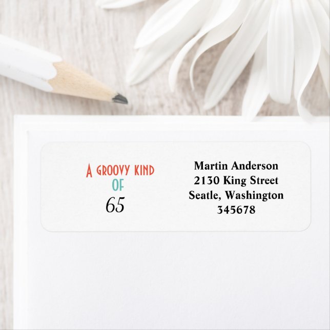 A groovy kind of 65 return address (Insitu)