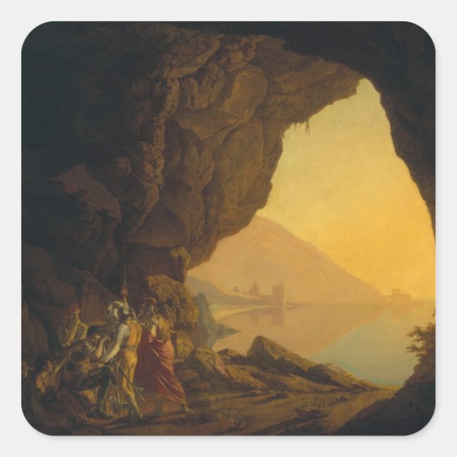 A Grotto in the Kingdom of Naples Square Sticker (Front)