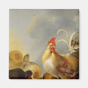 A Group of Farmyard Fowl, 1643 Magnet