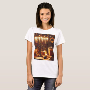 a group of menorah with the words xmas on the fron T-Shirt