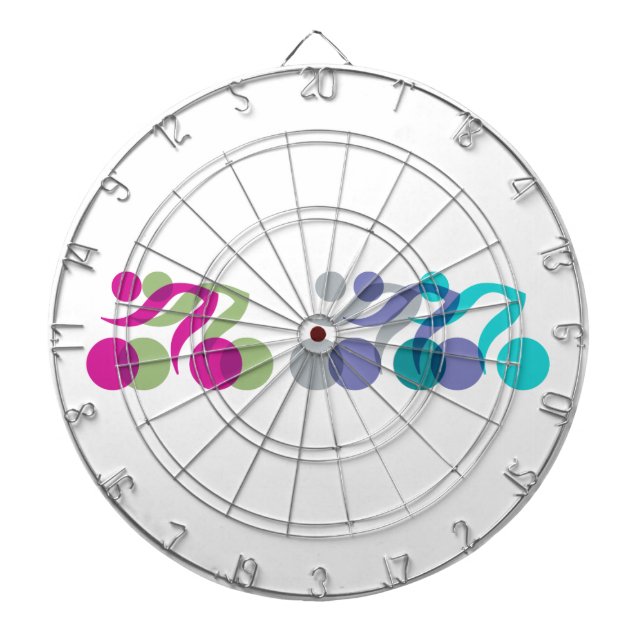 A group of riders dartboard (Front)