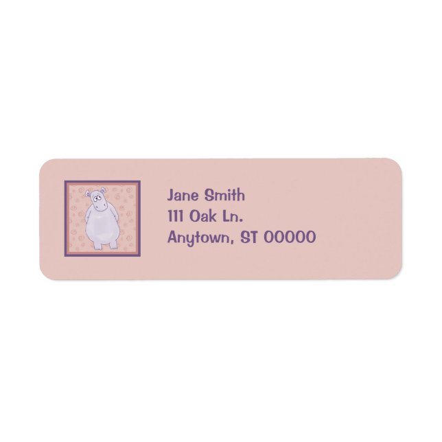 A Guilty Little Hippo Address Labels (Front)