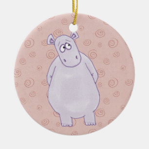 A Guilty Little Hippo Ornament