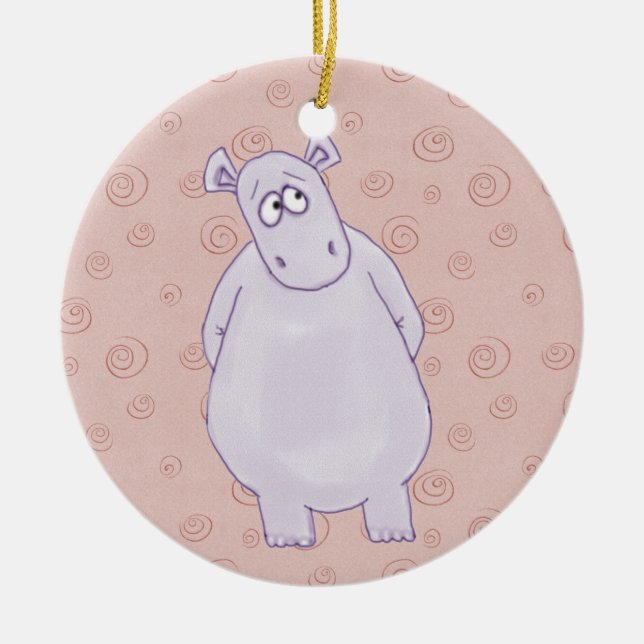 A Guilty Little Hippo Ornament (Front)