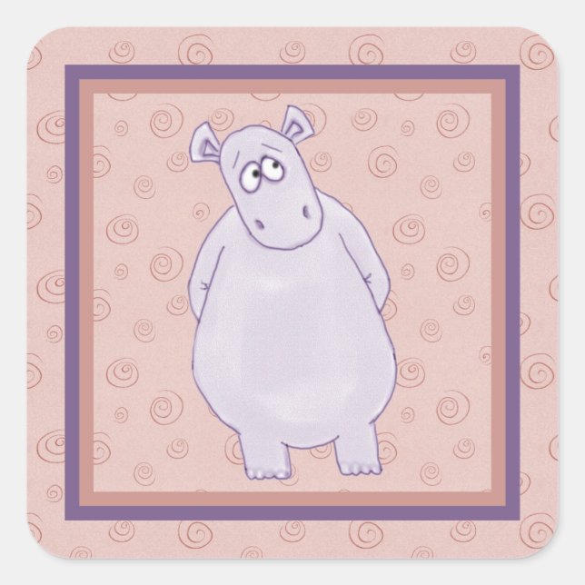 A Guilty Little Hippo Stickers (Front)