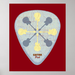 a guitar pick poster
