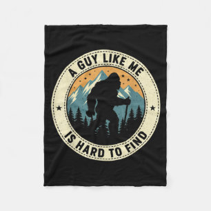 A Guy Like Me Is Hard To Find Funny Bigfoot Forest Fleece Blanket