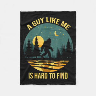 A Guy Like Me Is Hard To Find Funny Bigfoot Retro Fleece Blanket