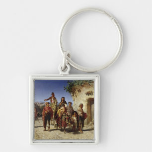 A Gypsy Family on the Road, c.1861 Key Ring