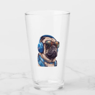 A Habu dog wearing sunglasses and headphones Glass