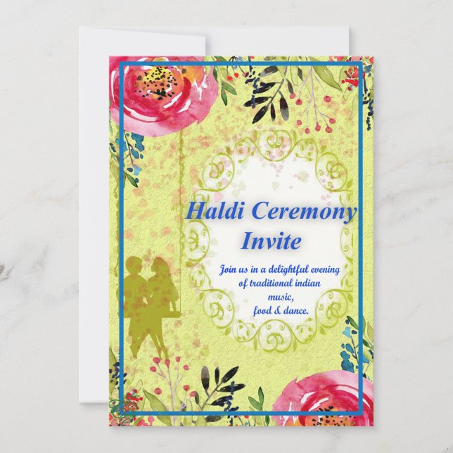 A Haldi Ceremony invite. Save The Date (Front)