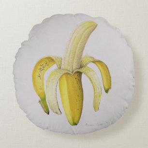 A Half-peeled Banana 1997 Round Cushion