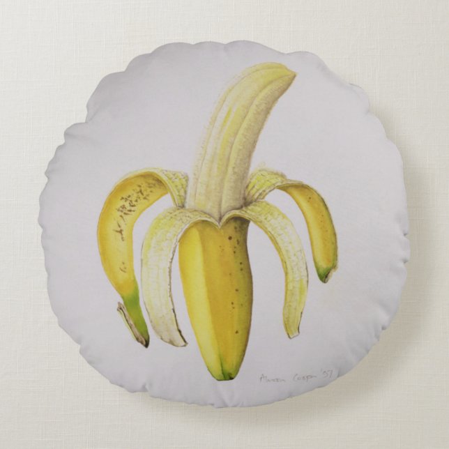 A Half-peeled Banana 1997 Round Cushion (Front)