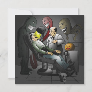 A Halloween Night at the dentist Invitation 