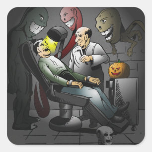 A Halloween night at the dentist Sticker