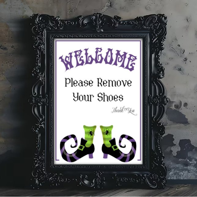 A Halloween Please Remove Shoes Sign (Creator Uploaded)