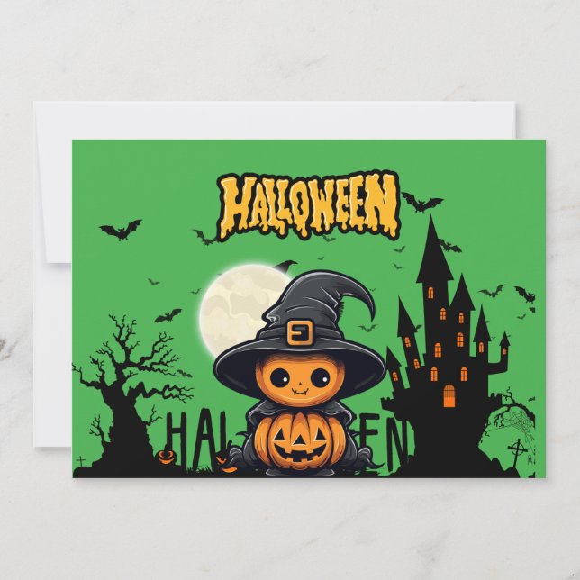 A Halloween-themed invitation (Front)