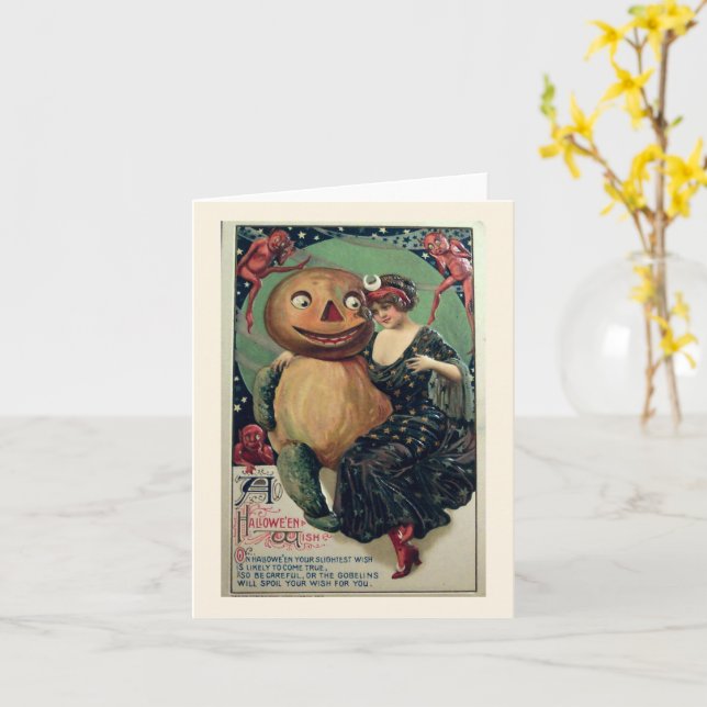 A Halloween Wish Gobelins Vintage Card (Yellow Flower)