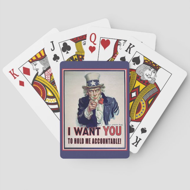 A Hand for Uncle Sam Playing Cards (Back)