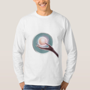 A hand reaching out to touch a glowing planet T-Shirt