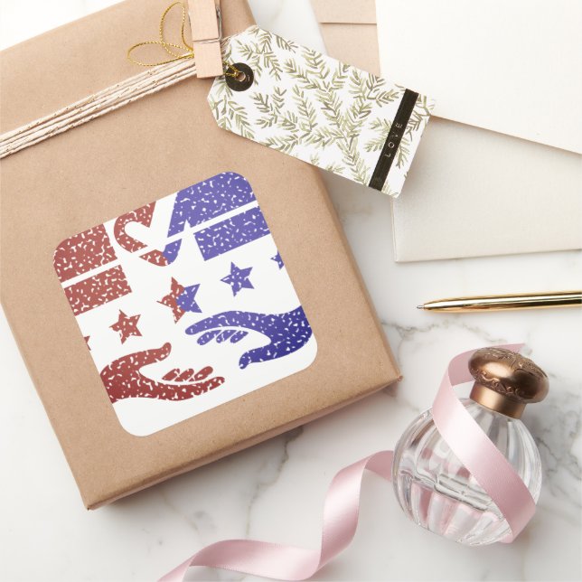 A Handshake for Change Square Sticker (Gifting)