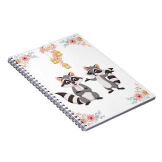 A happy and playful mood, just like the raccoons. notebook