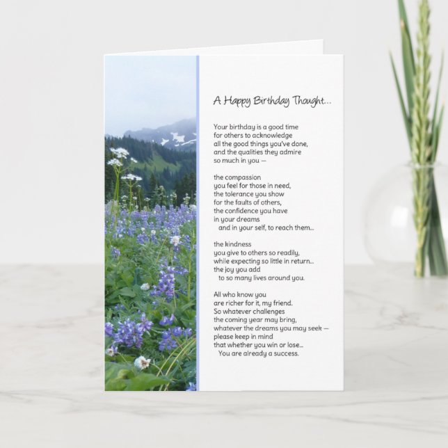 A Happy Birthday Thought...Religious Card (Front)