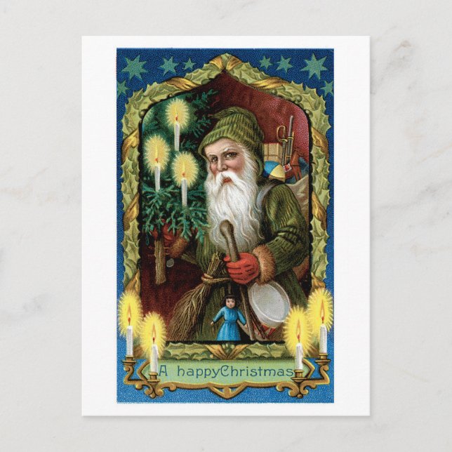 A Happy Christmas Holiday Postcard (Front)