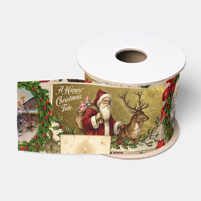 A Happy Christmas Tide Grosgrain Ribbon (Spool)